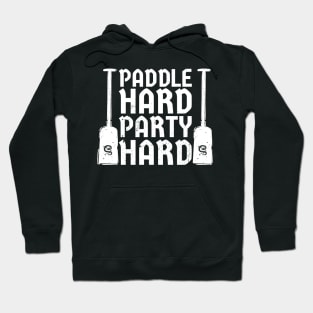 Paddle hard - white grunge dragon boat Hoodie